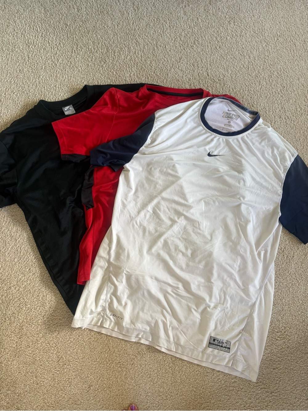 Nike Men’s XL Athletic Tee DriFit 3 pack Short Sleeve Shirts